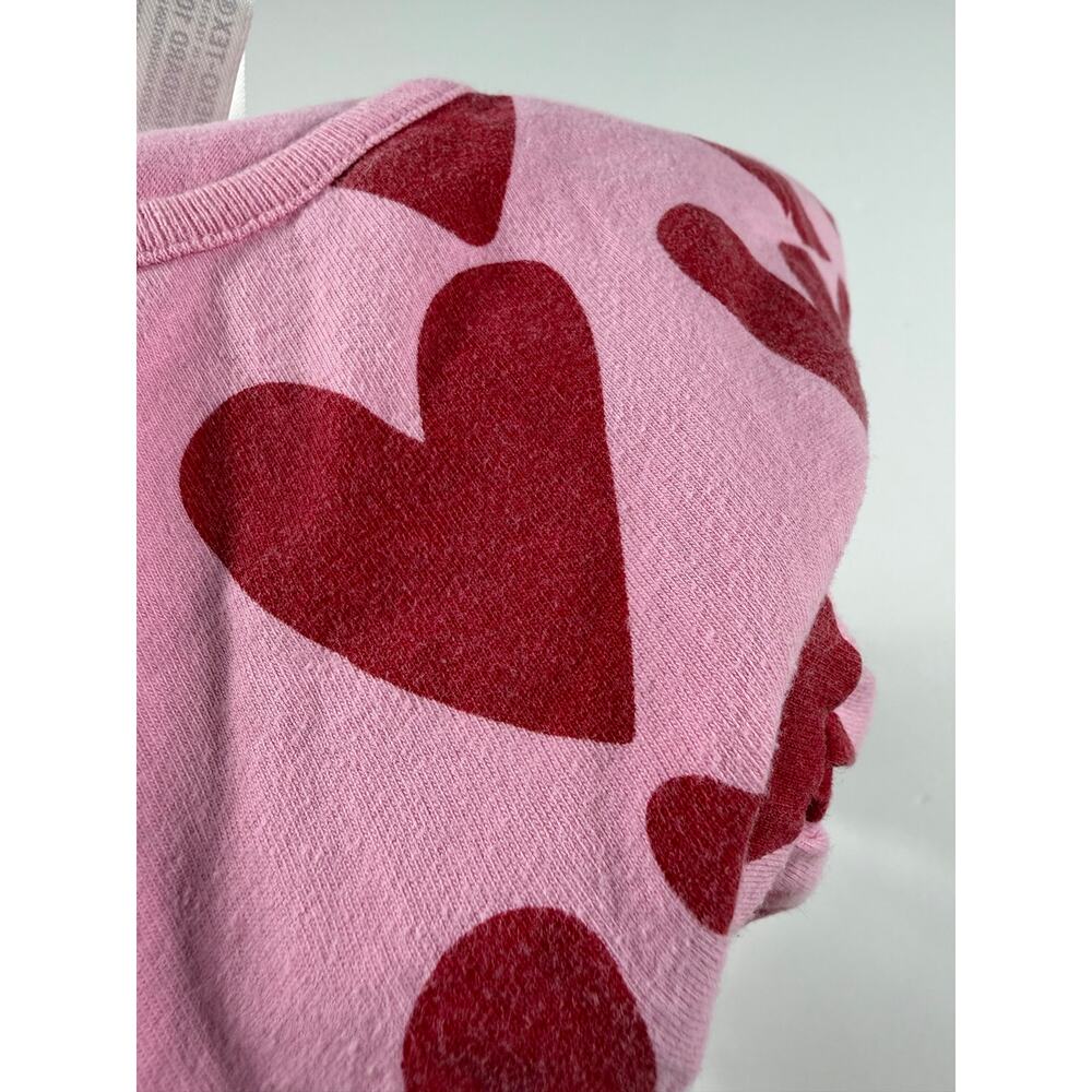 Hanna Andersson Hearts on Hearts Long Sleeve Pocket Dress Pink Red Size 3 - Picture 8 of 8
